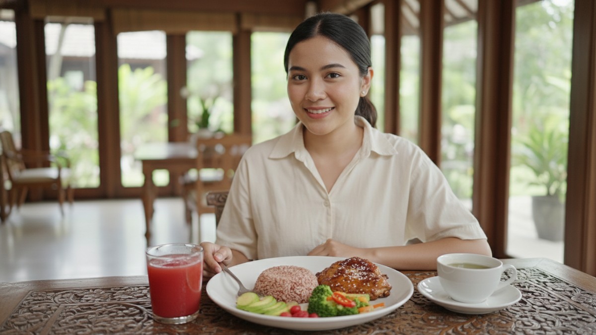 Gambar utama menu sarapan seimbang dengan protein, serat, dan karbohidrat terkontrol