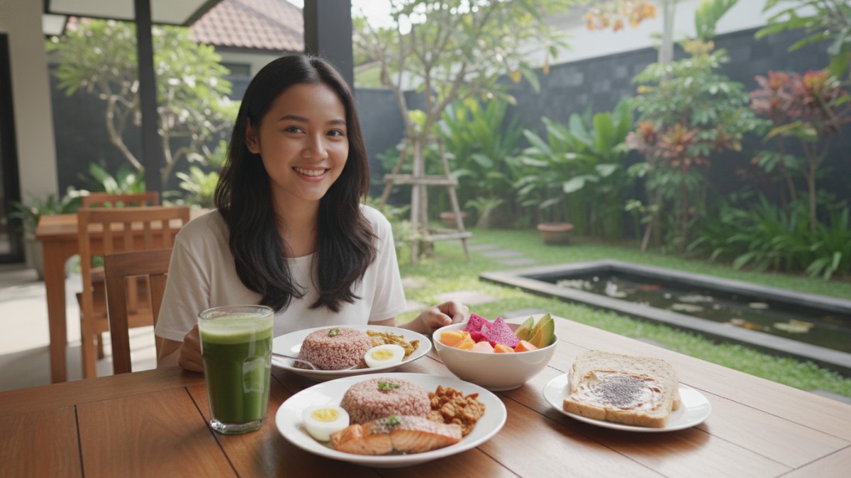 Sarapan seimbang mengandalkan tiga komponen utama yakni protein, serat, dan lemak baik.