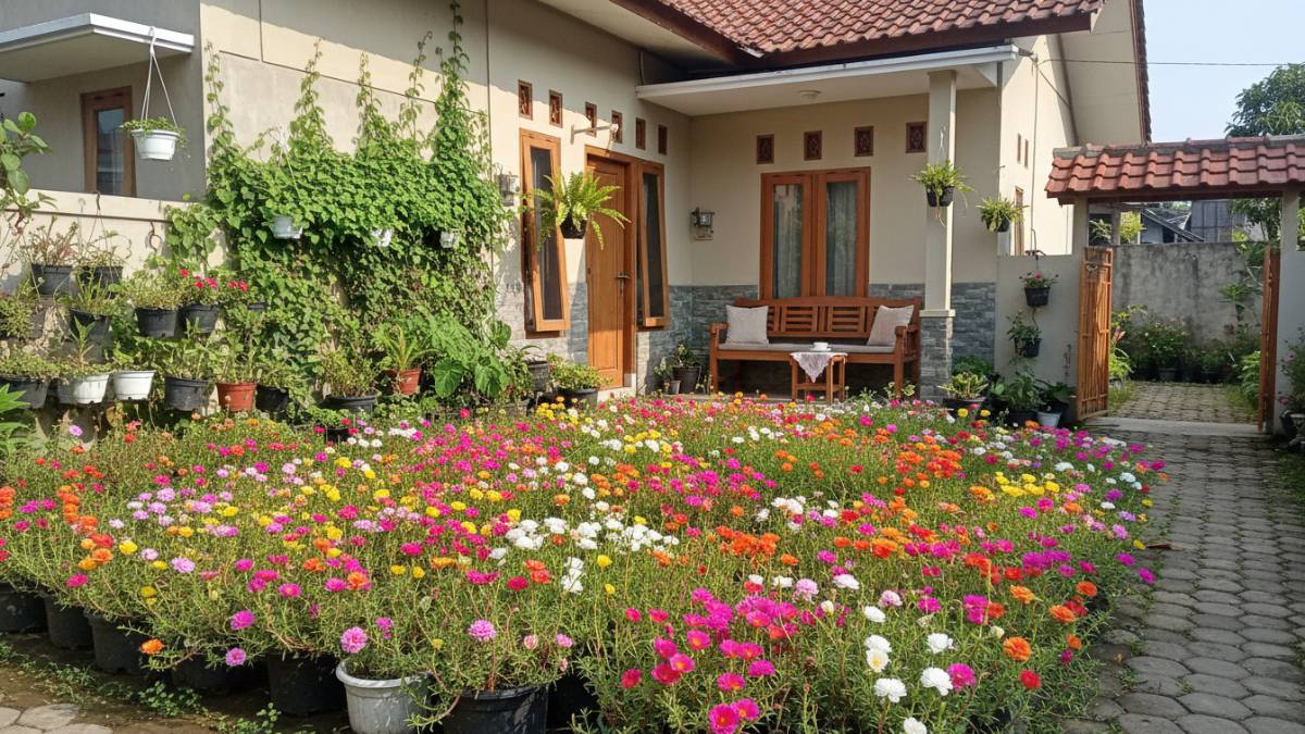 Taman bunga krokot warna warni di pekarangan sempit bikin rumah langsung lebih hidup, coba terapkan di rumah Cess