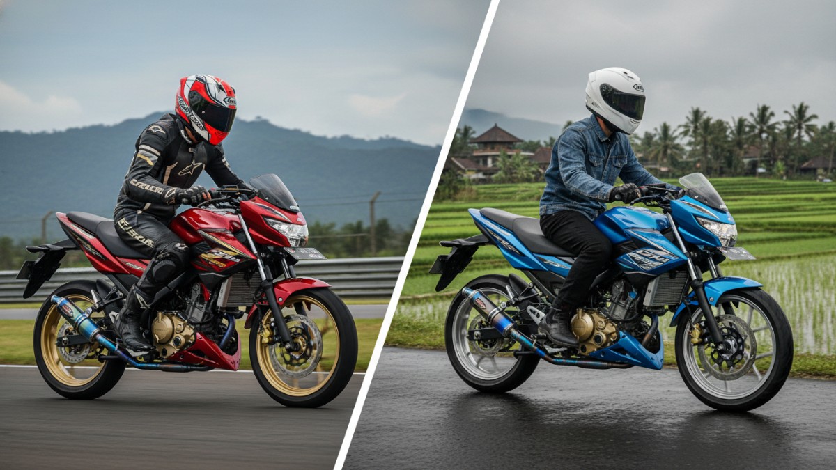 Perbandingan penggunaan race mode dan mode standar pada kondisi berbeda.