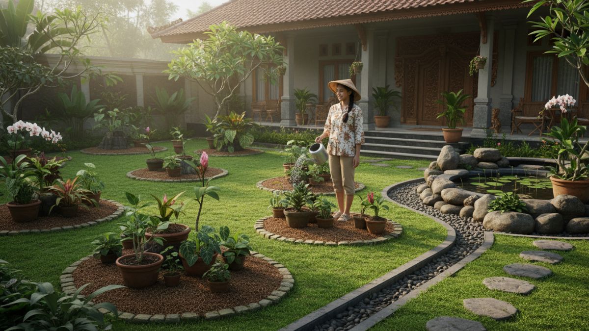 menjaga tanaman agar tetap segar dan tidak layu