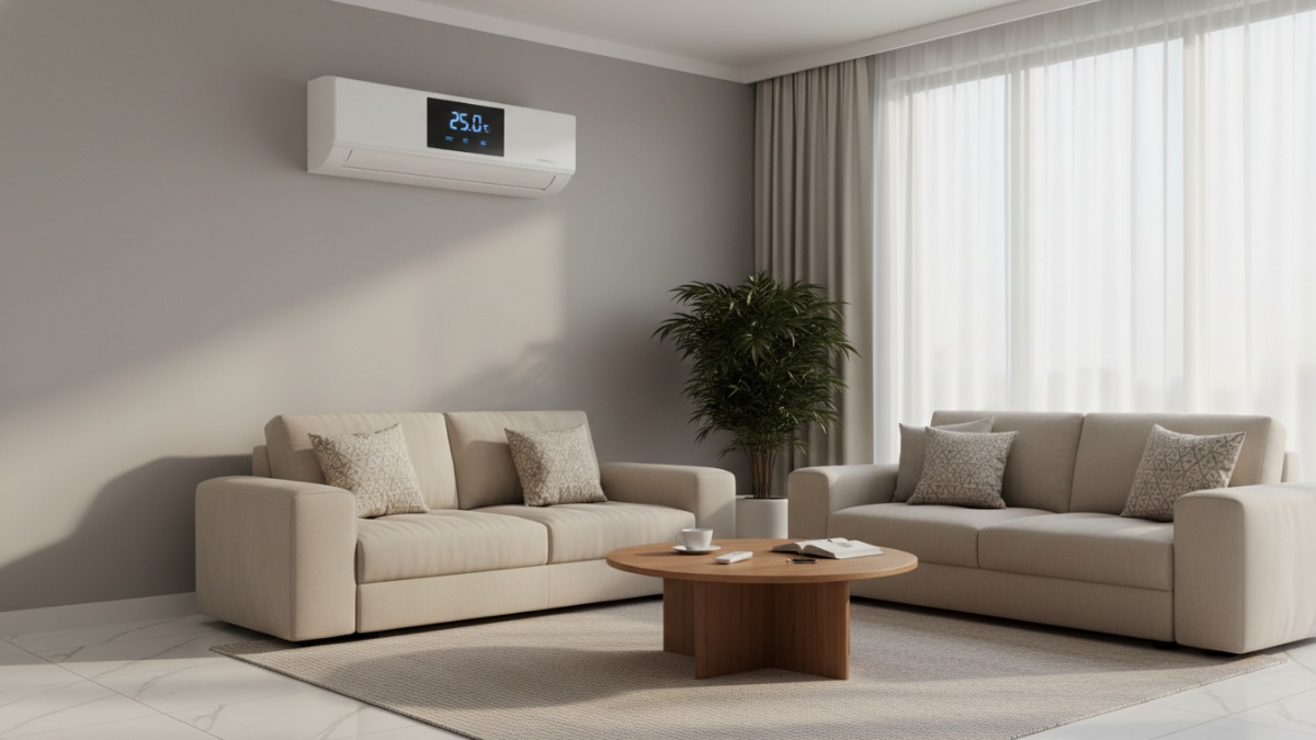 Remote AC dengan setelan suhu 24&ndash;26 derajat untuk efisiensi