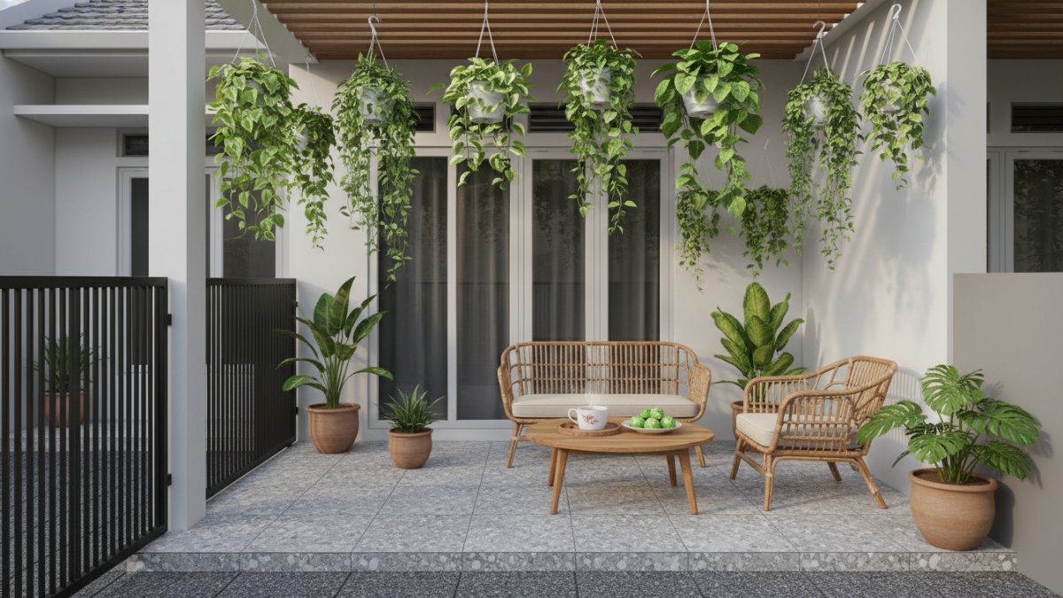 Peperomia scandens, Peperomia Hope tergantung diteras rumah