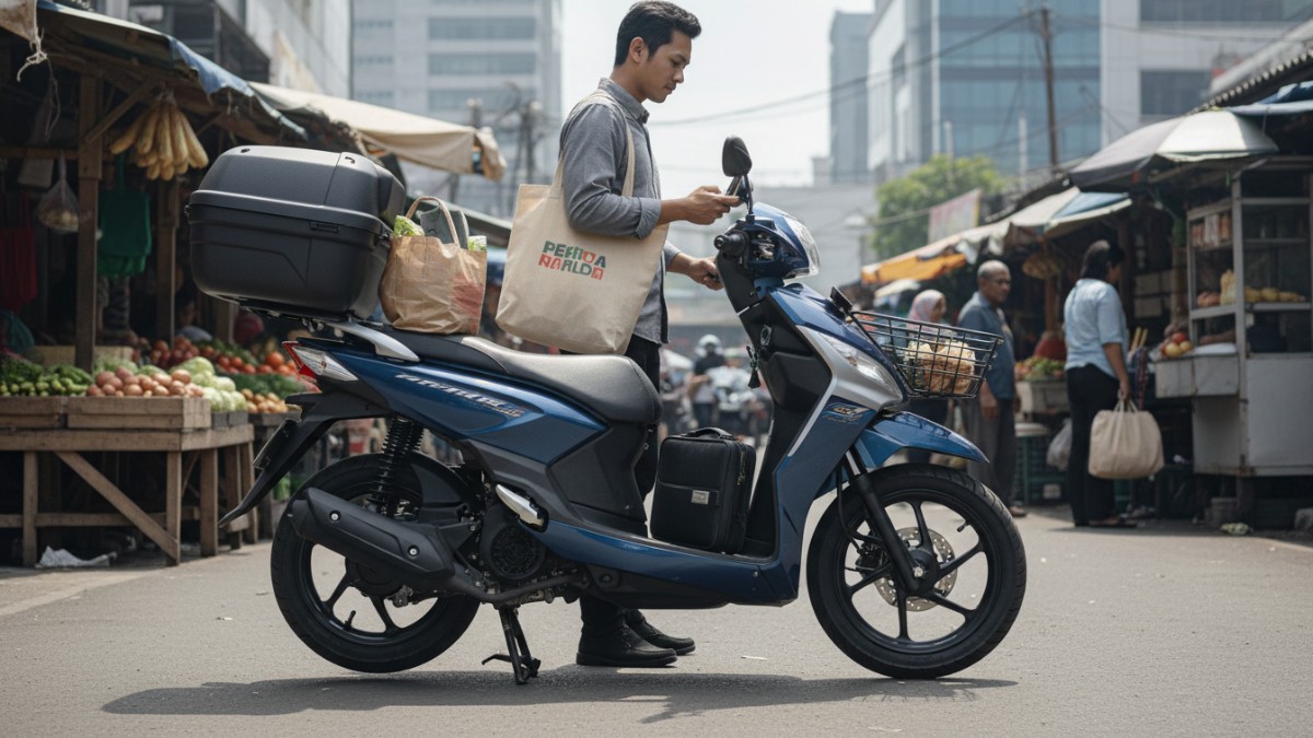 Motor praktis dengan bagasi luas untuk aktivitas kerja dan belanja.