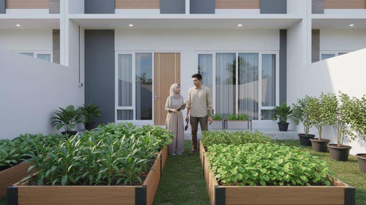 Perbandingan tanaman kangkung dan bayam di wadah pekarangan rumah