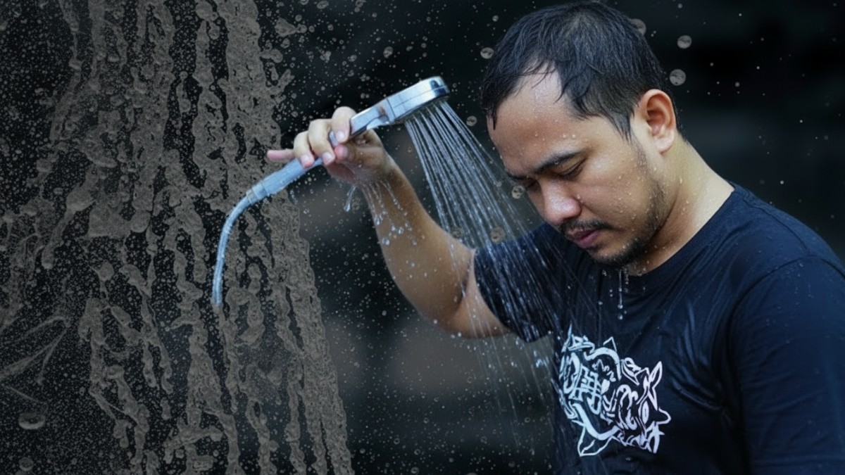 Ilustrasi mandi sunnah malam Ramadhan sebagai simbol kesiapan ibadah menyambut puasa 2026.