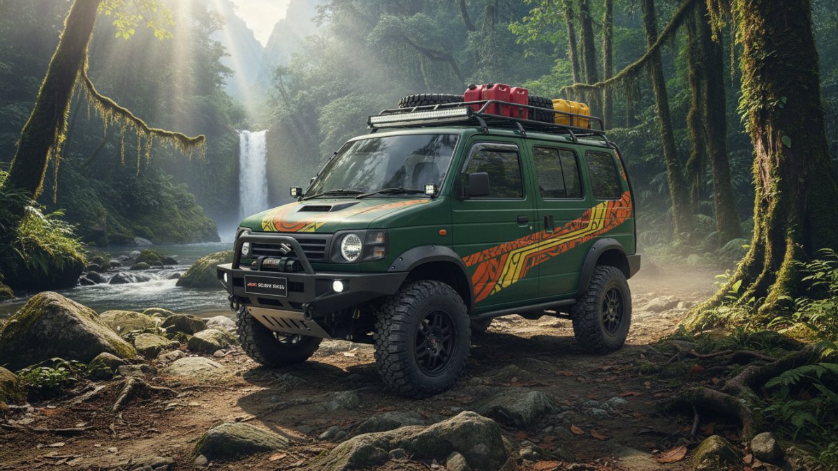 Ban all-terrain dan pelek beadlock untuk medan kasar.