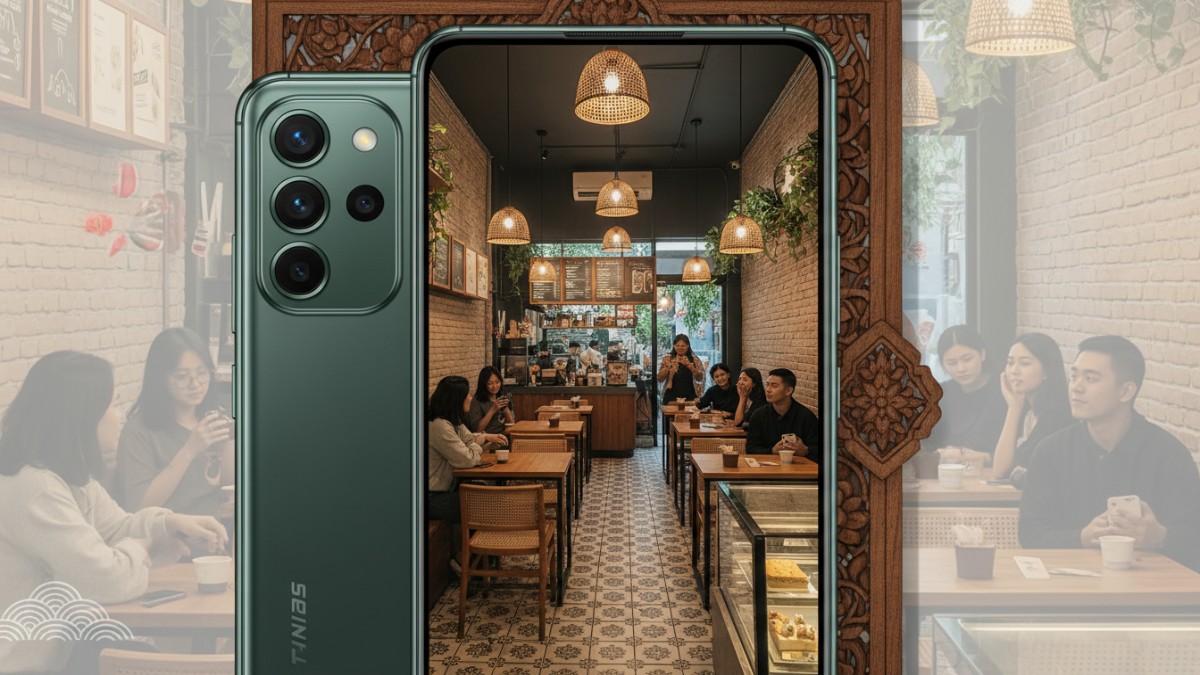 Contoh hasil foto ultrawide di ruang kafe sempit dengan sudut 120 derajat.