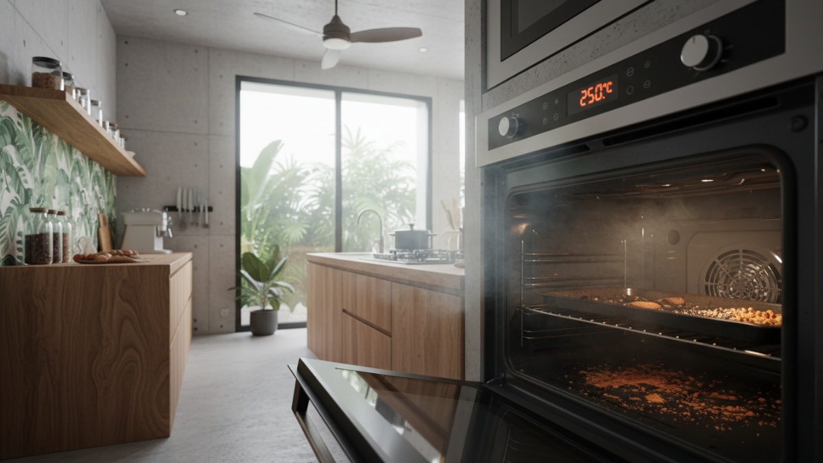 oven rumah tangga cepat kotor dan berkerak 