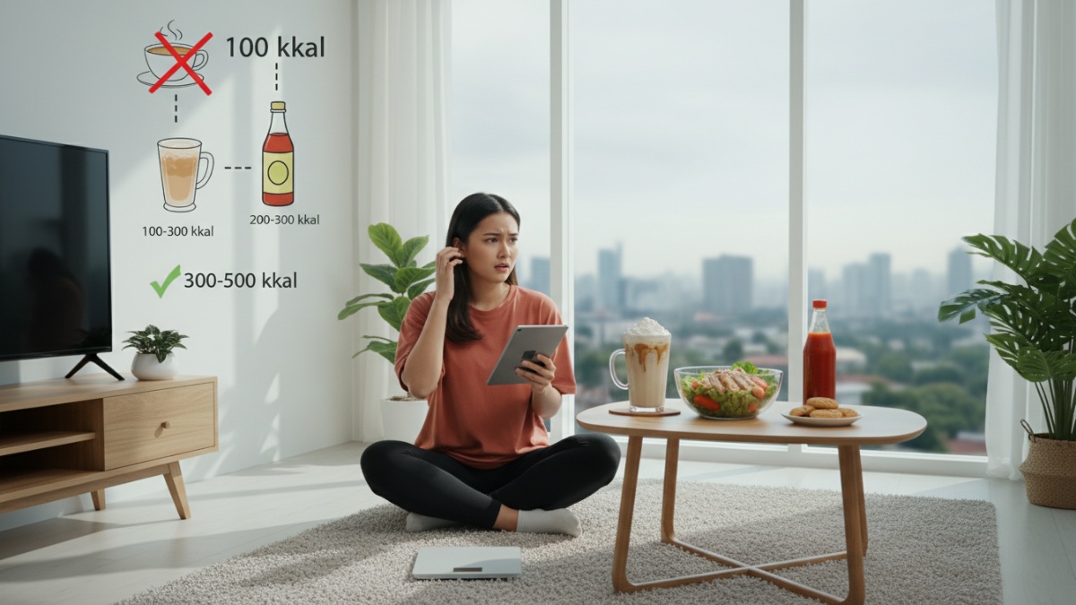 Contoh minuman manis dengan kalori tersembunyi.