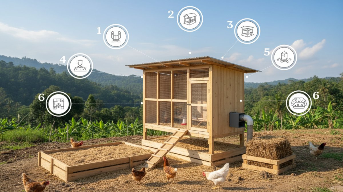  6 Langkah Teknis Membangun Kandang Ayam Minimalis Tanpa Bau