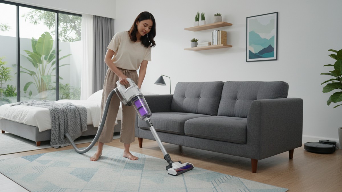 Vacuum cleaner dengan filter HEPA untuk menyedot kasur, sofa, dan karpet 