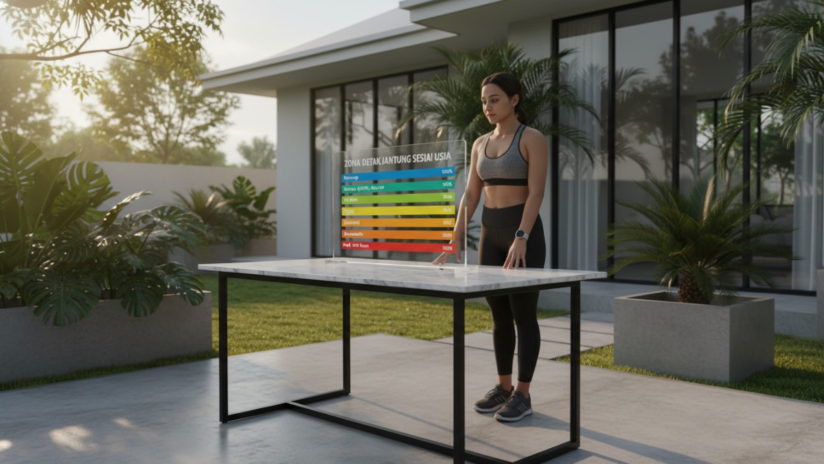 Tabel zona detak jantung sesuai usia. 