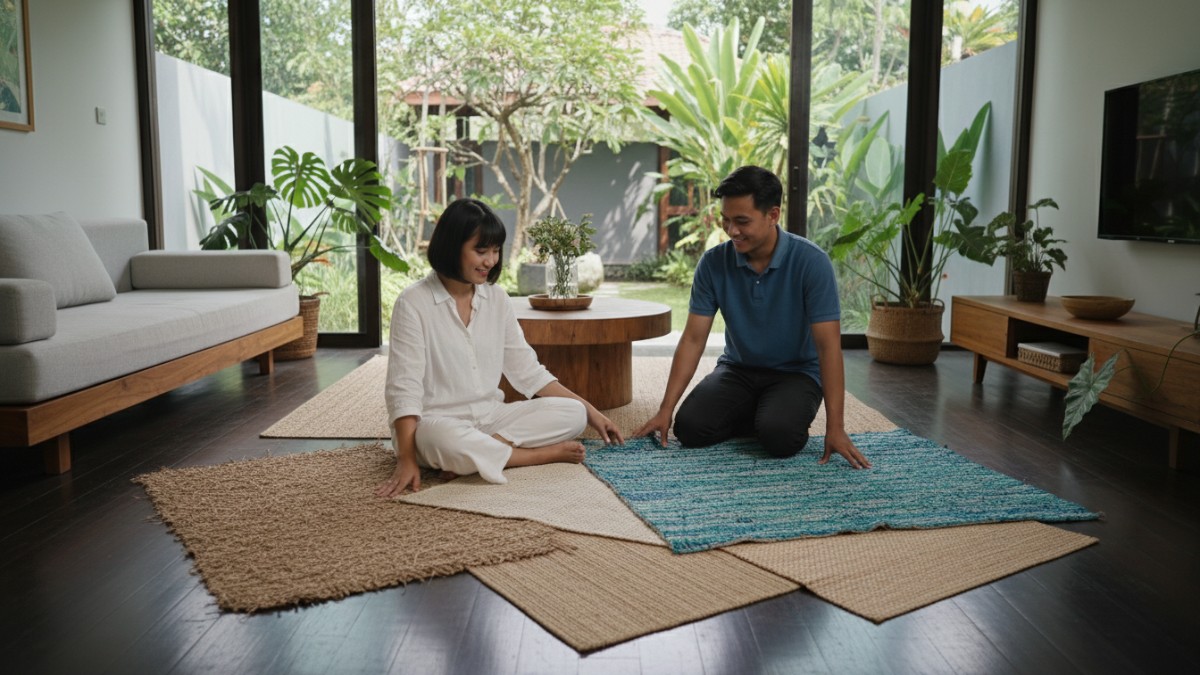 Beragam pilihan material karpet untuk iklim tropis. 