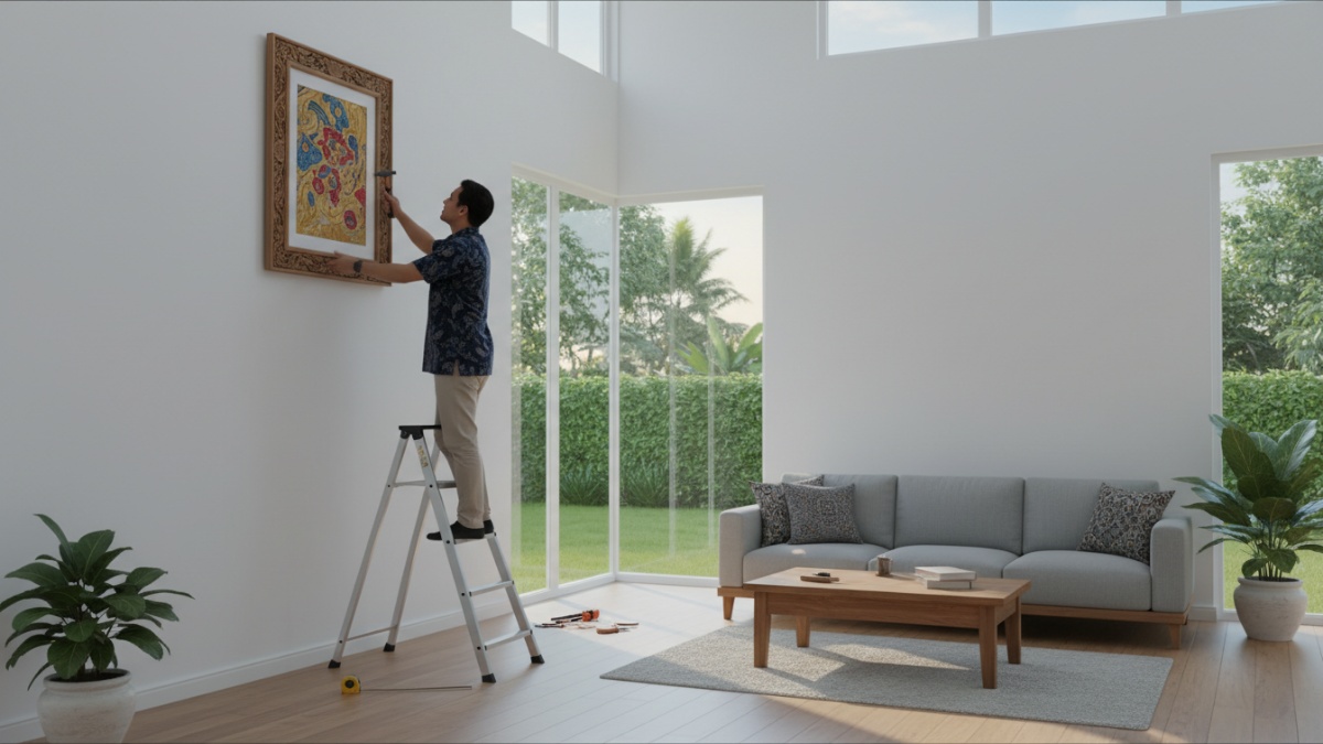 Contoh kesalahan pemasangan frame terlalu tinggi.