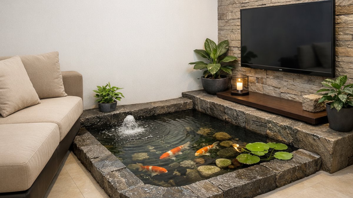 Contoh kesalahan ukuran kolam indoor di ruang sempit.