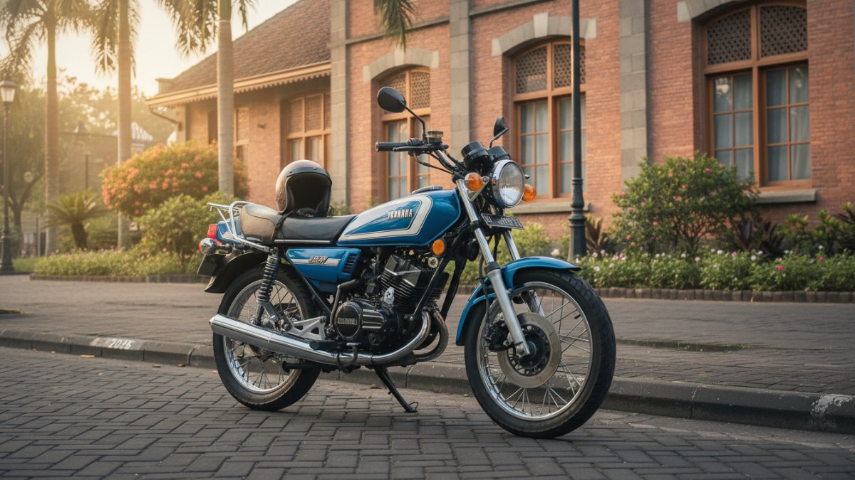 Yamaha RX-King orisinal terparkir rapi, simbol motor klasik dua tak yang kembali naik daun 2026.