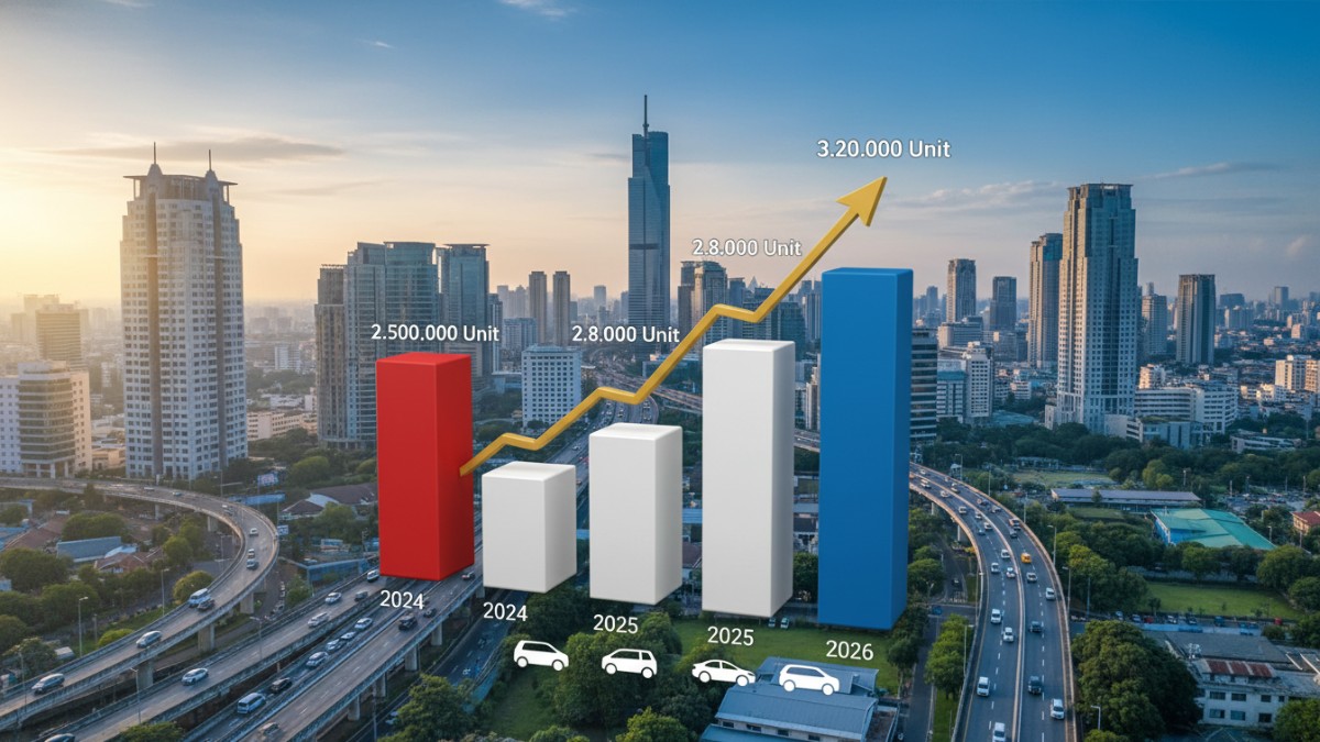 Grafik penjualan mobil nasional sebagai gambaran tren pasar otomotif.