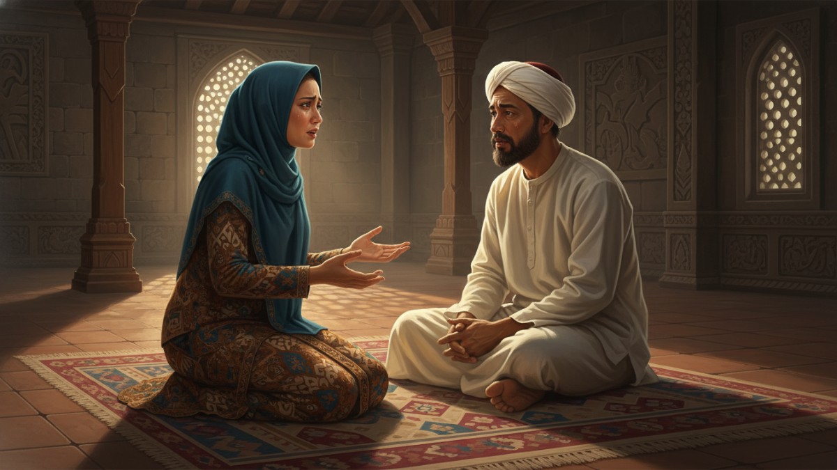 dialog antara Khaulah dan Rasulullah SAW terkait zhihar. 