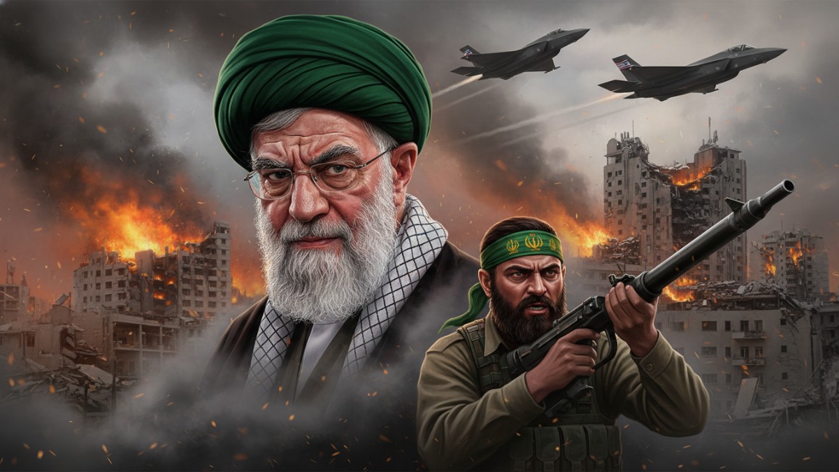 Ilustrasi Ketegangan di Timur Tengah pasca serangan AS-Israel ke Iran yang menewaskan Ayatollah Ali Khamenei, memicu reaksi Hizbullah dan respons diplomasi Indonesia.
