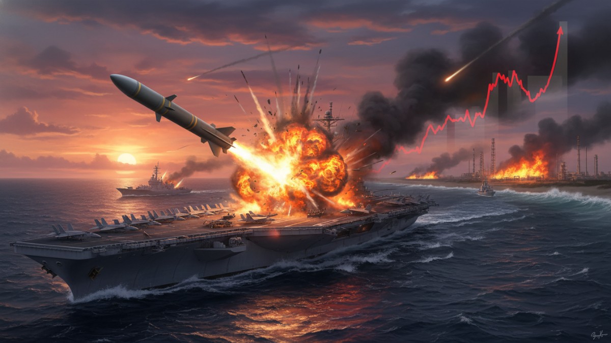 Ilustrasi Serangan Balistik ke USS Abraham Lincoln Gegerkan Laut Arab. Pertempuran makin menjadi, lonjakan harga minyak mekin meroket