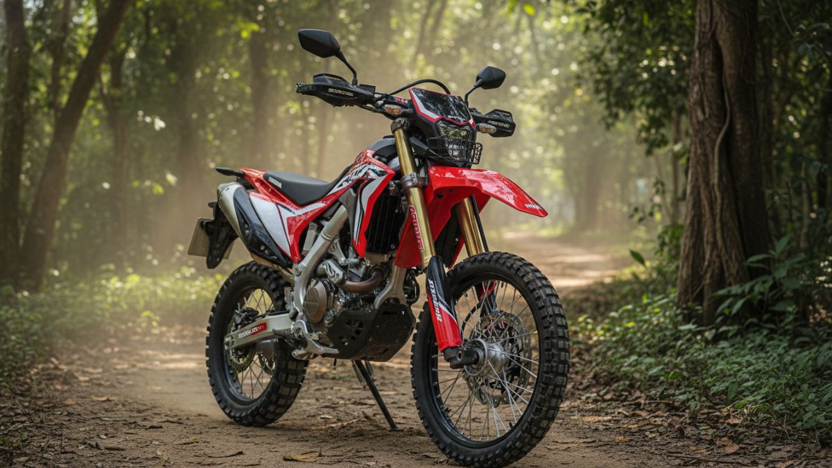 Detail tampilan depan Honda X-Tracker 2026 dengan desain trail dan sistem pengereman ABS.