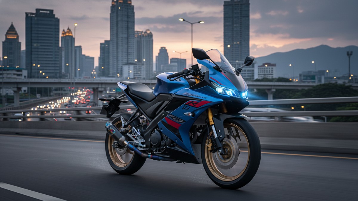 Yamaha R15 2026 tampil agresif dengan desain aerodinamis dan fitur modern, siap melibas jalanan kota hingga luar kota.