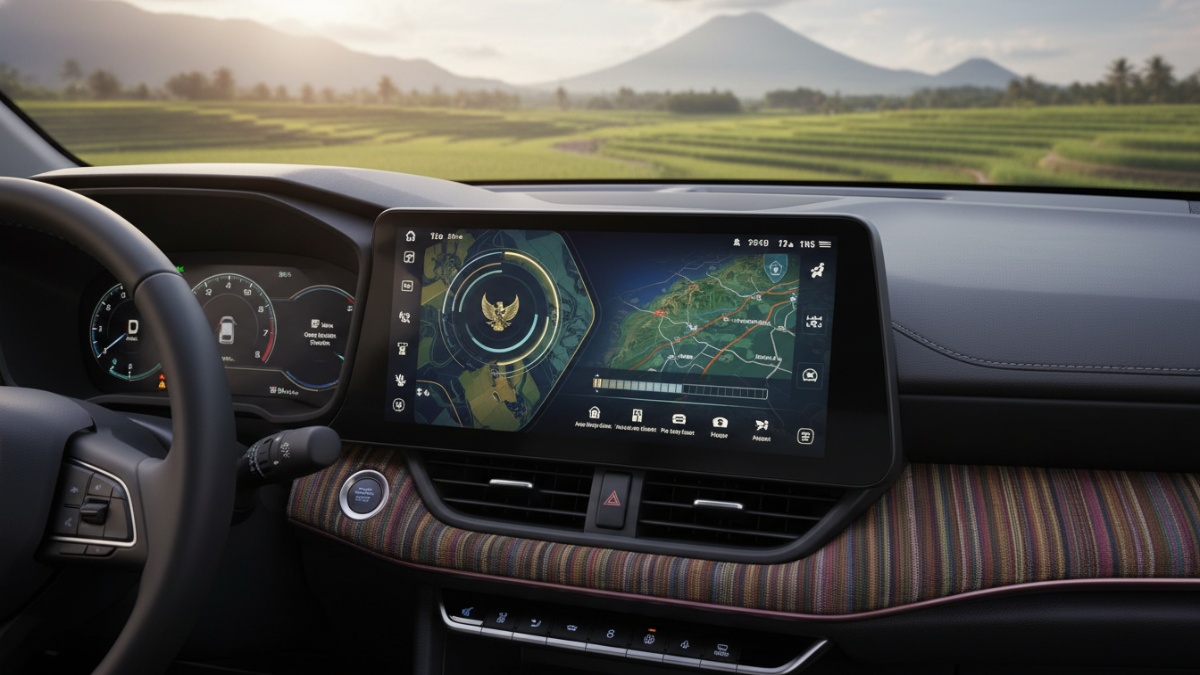 Panel instrumen digital dan sistem bantuan pengemudi pada Suzuki Across 2026.