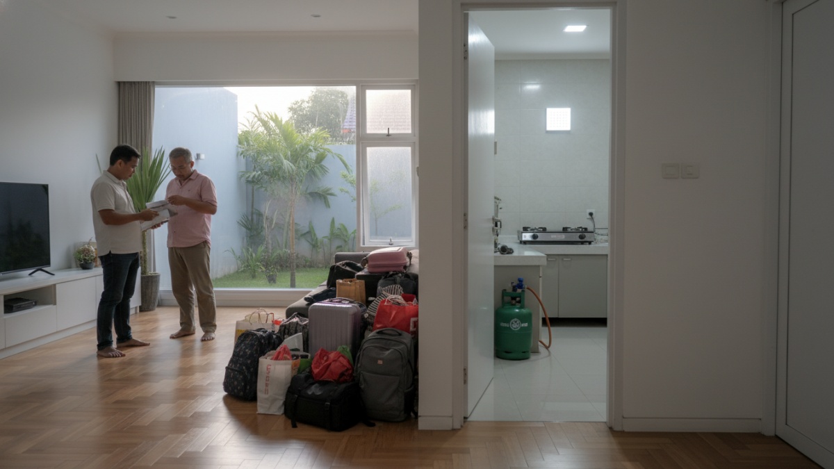 Banyak orang fokus pada barang bawaan, tapi lupa kondisi rumah. Kesalahan umum antara lain tidak memeriksa kompor, membiarkan regulator gas terpasang