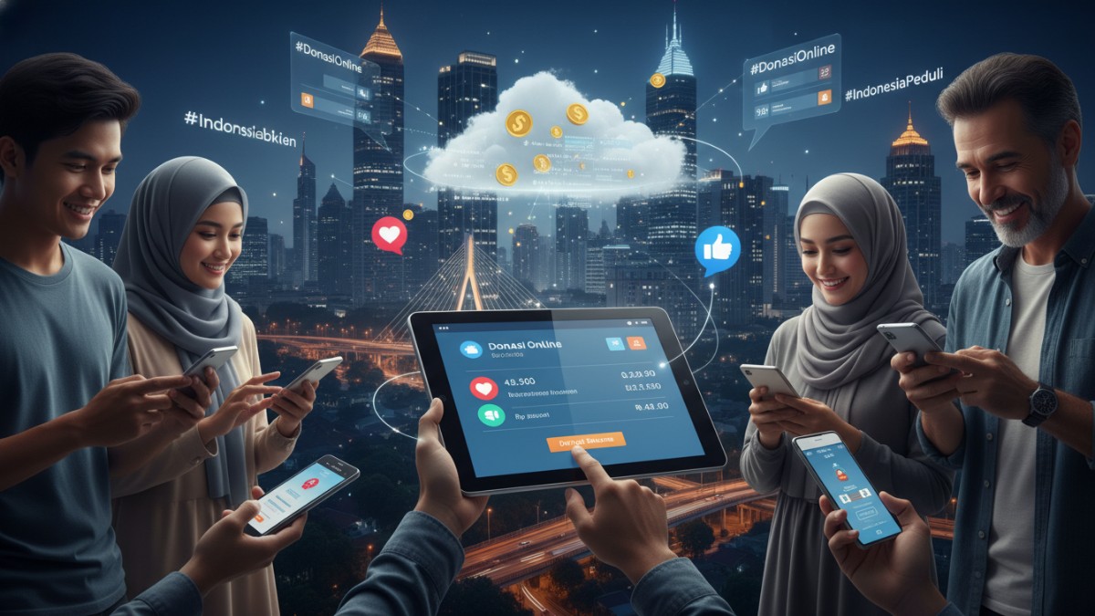 Ilustrasi media sosial dan aktivitas donasi online yang ramai diperbincangkan.