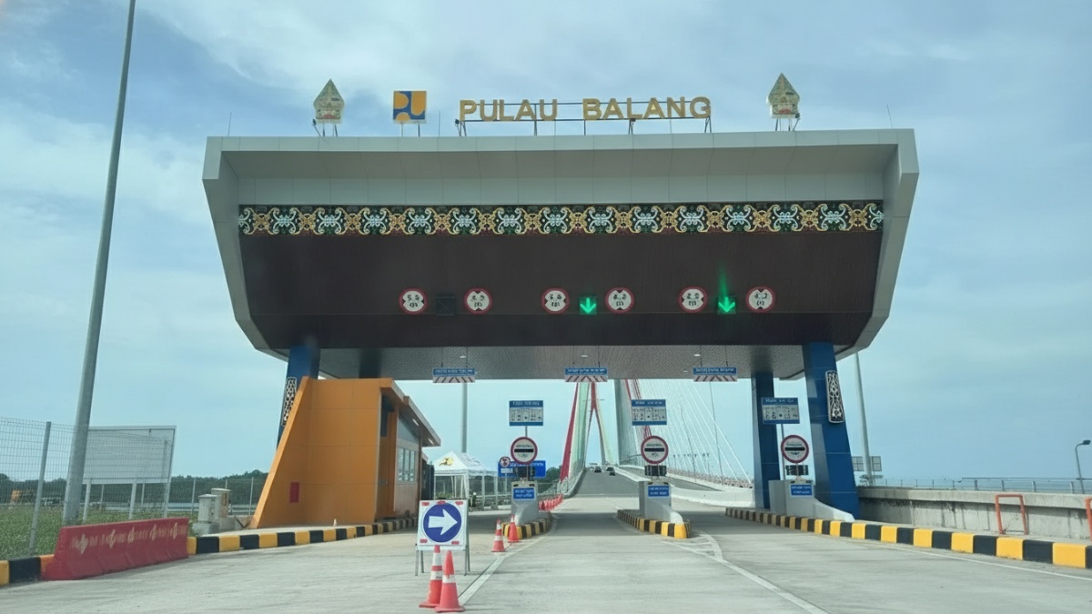 Ruas Tol IKN Kalimantan Timur yang dibuka terbatas saat arus mudik Lebaran 2026 
