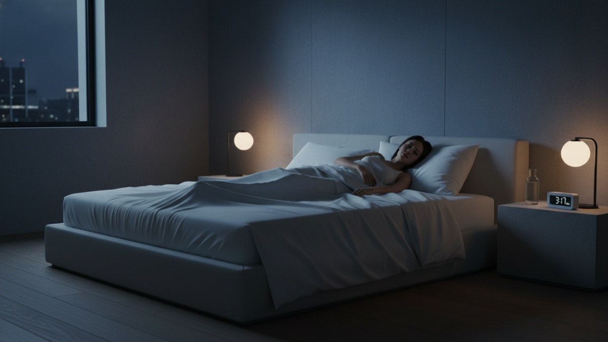 seseorang sulit tidur pada malam hari akibat gangguan ritme biologis tubuh.