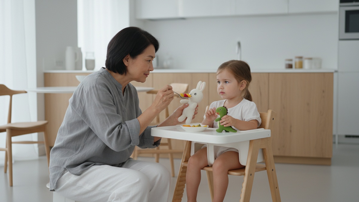 Orang tua mencoba berbagai cara agar anak kembali tertarik makan.