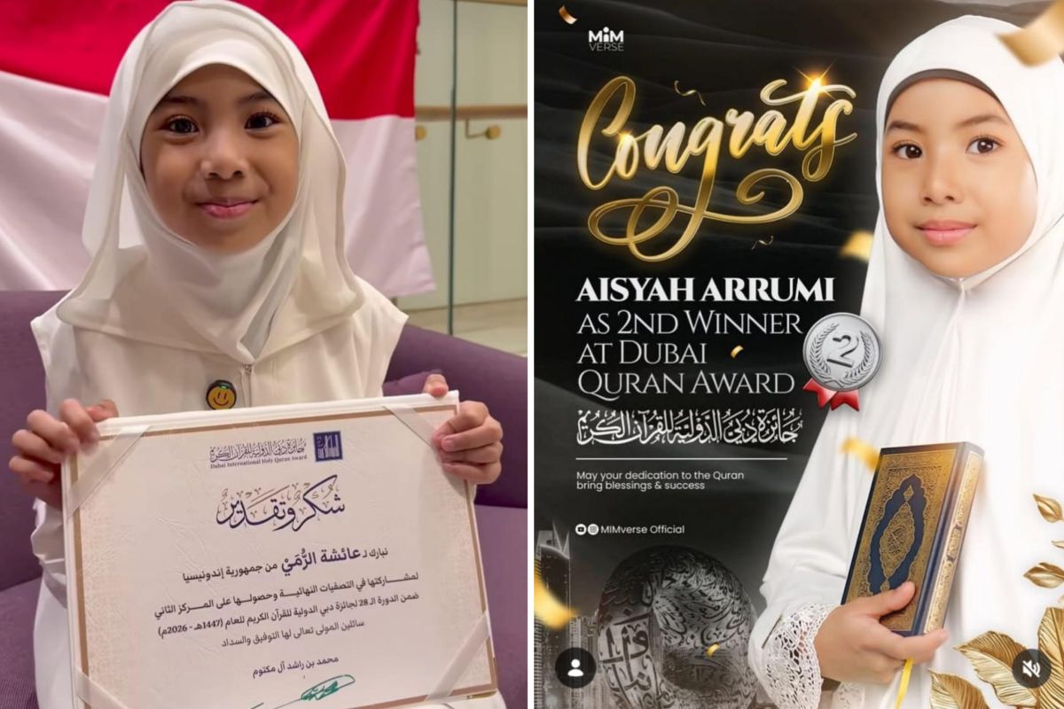 Potret hafizah muda Aisyah Ar Rumy yang menjadi inspirasi generasi Qurani Indonesia.