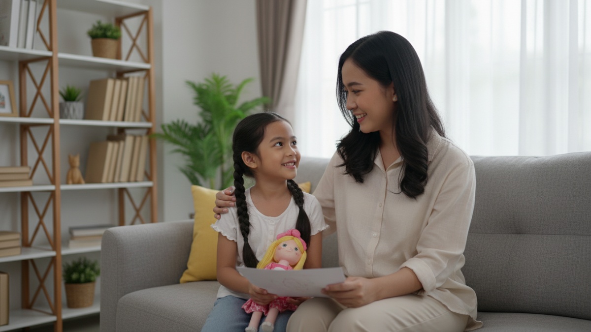 Ilustrasi edukasi child grooming dan pentingnya peran orang tua menjaga komunikasi dengan anak sebagai perlindungan sejak dini.