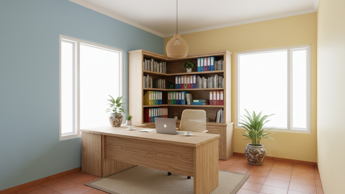 Model Corner Office Minimalis