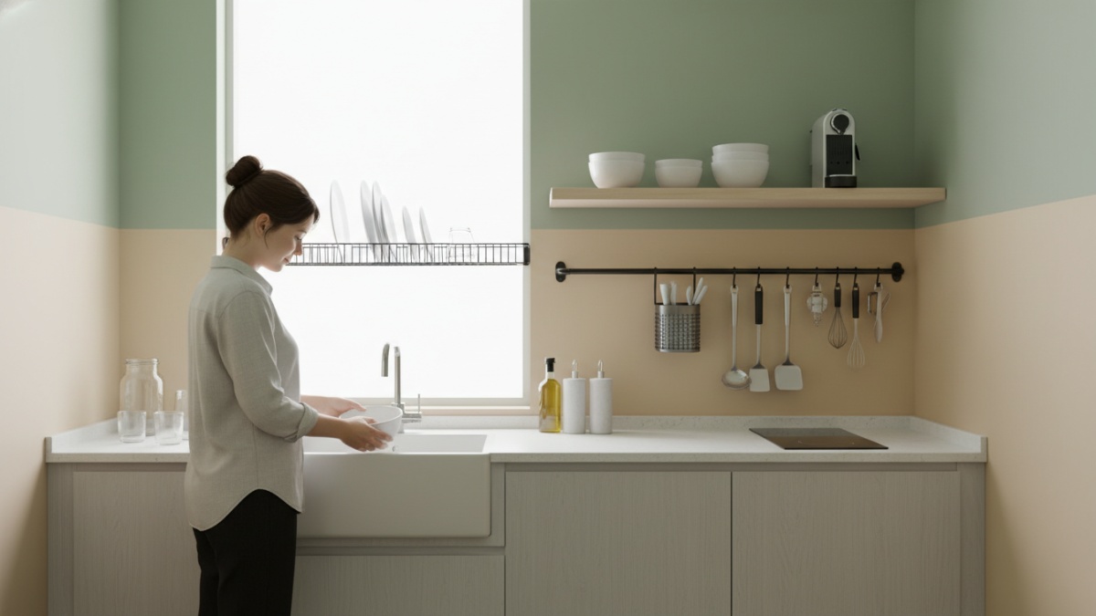 Model westafel dapur minimalis stainless steel modern yang cocok untuk dapur rumah kecil.