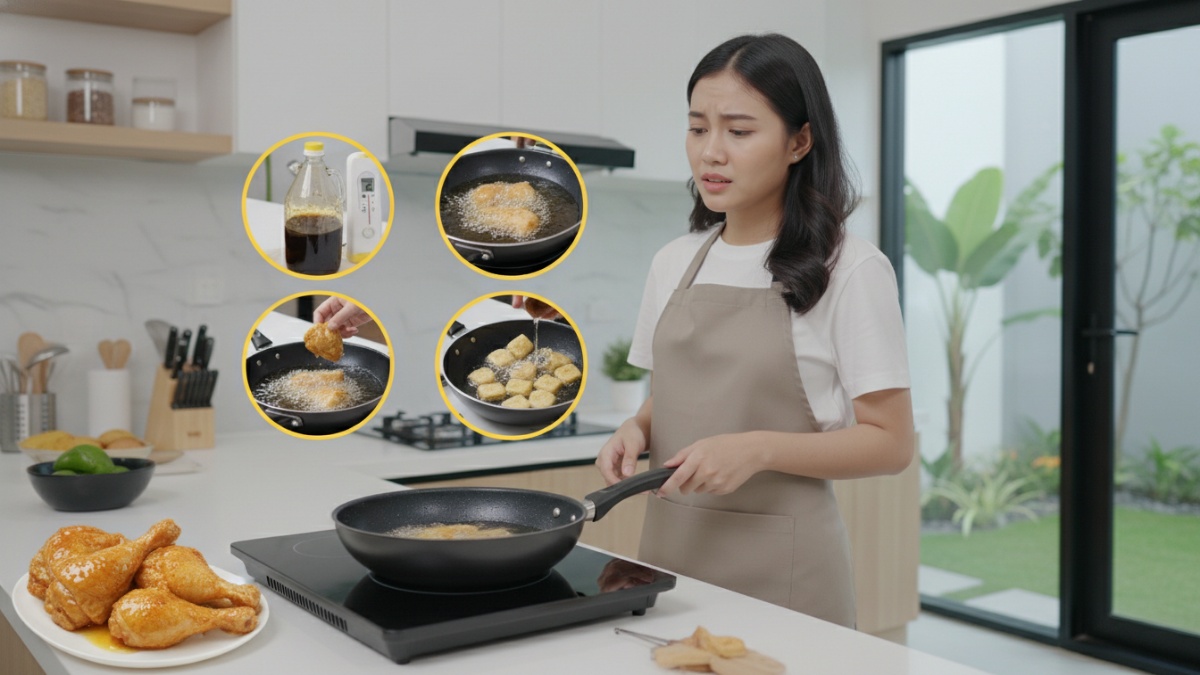 Contoh gorengan berminyak akibat suhu minyak kurang panas