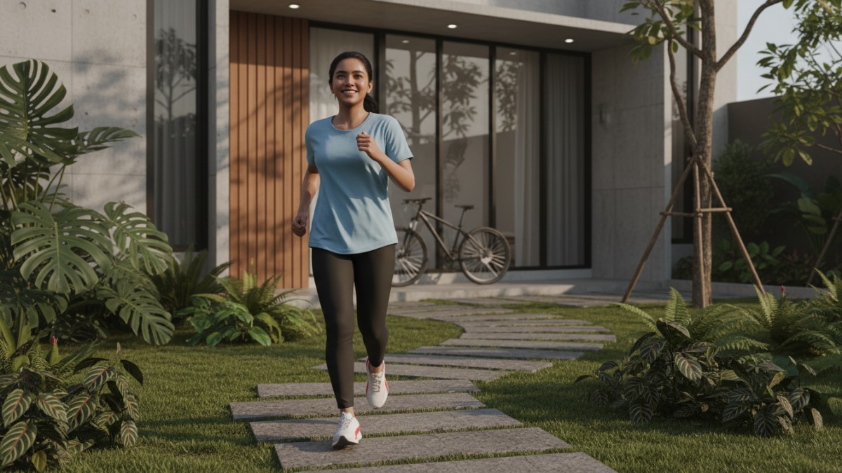 Aktivitas olahraga ringan seperti jogging yang membantu pembakaran kalori
