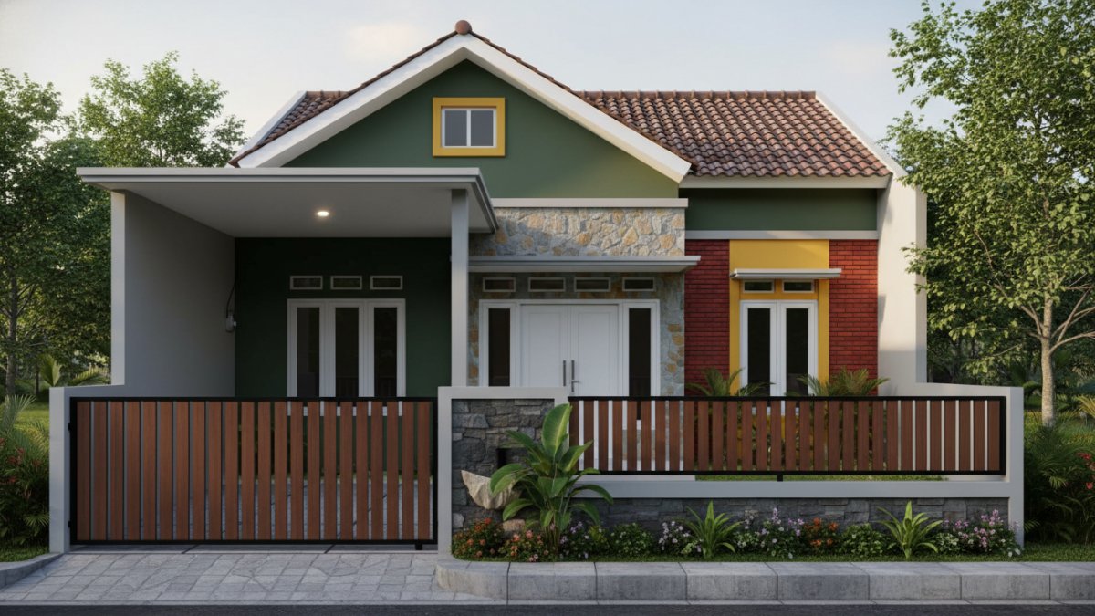 Atap kombinasi modern
