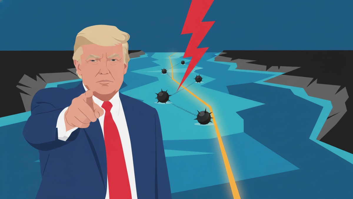 Ilustrasi Presiden AS menyampaikan peringatan keras kepada Iran terkait dugaan ranjau laut.