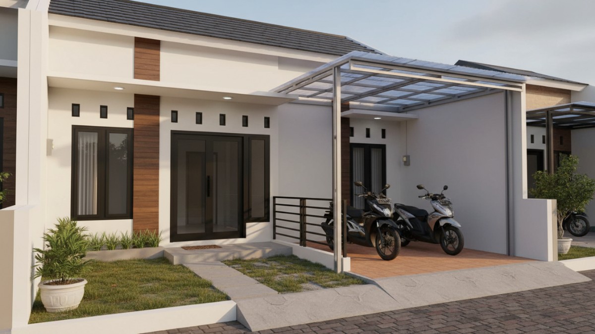 Inspirasi enam model garasi motor minimalis untuk rumah modern dengan lahan terbatas