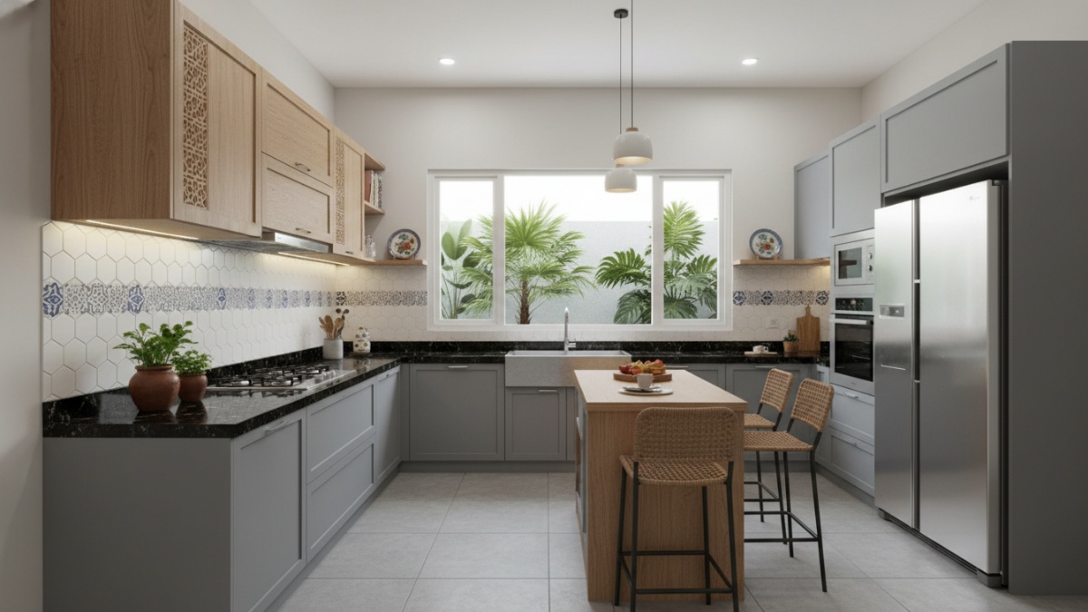 Contoh ukuran standar pemasangan lemari gantung dapur.