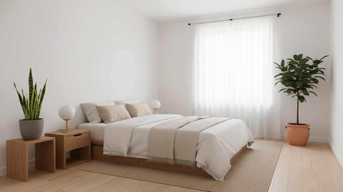 Pengukuran ukuran kamar dan jumlah tanaman indoor yang ideal.