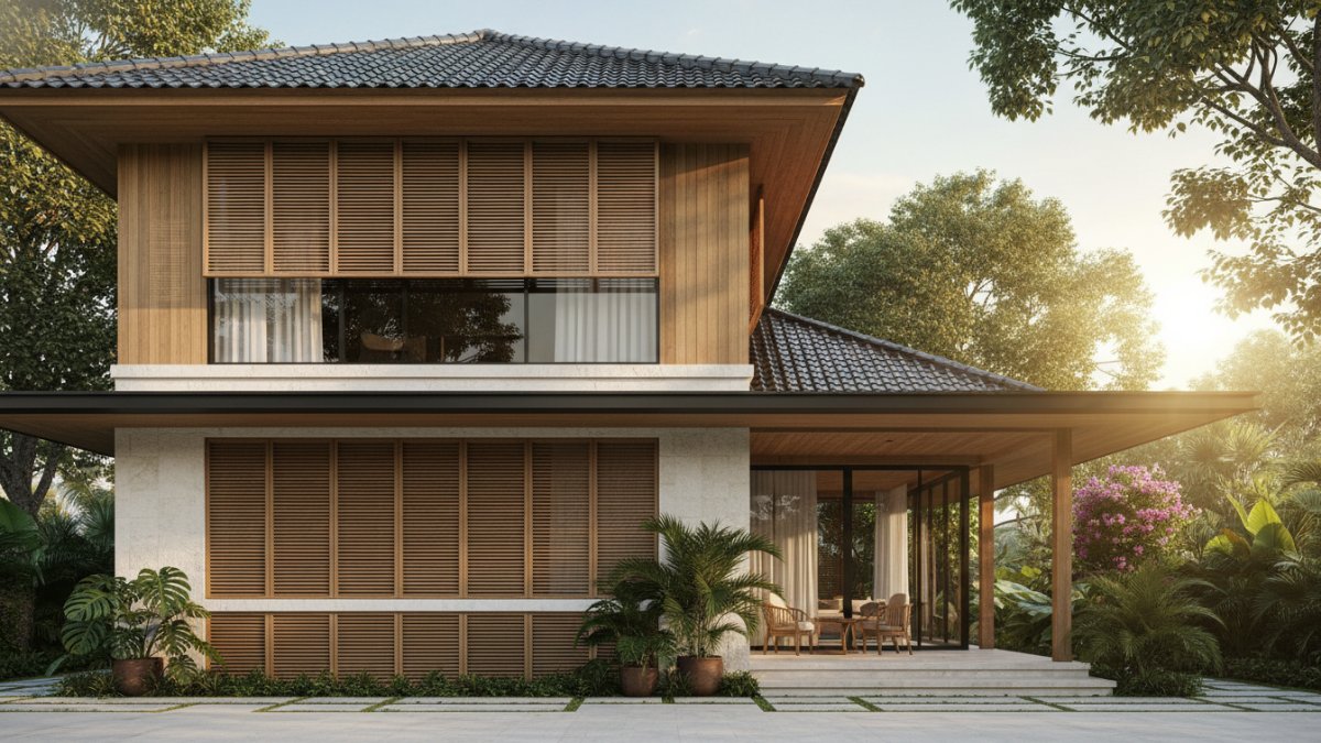Contoh kesalahan desain rumah tropis yang membuat ruangan terasa panas.