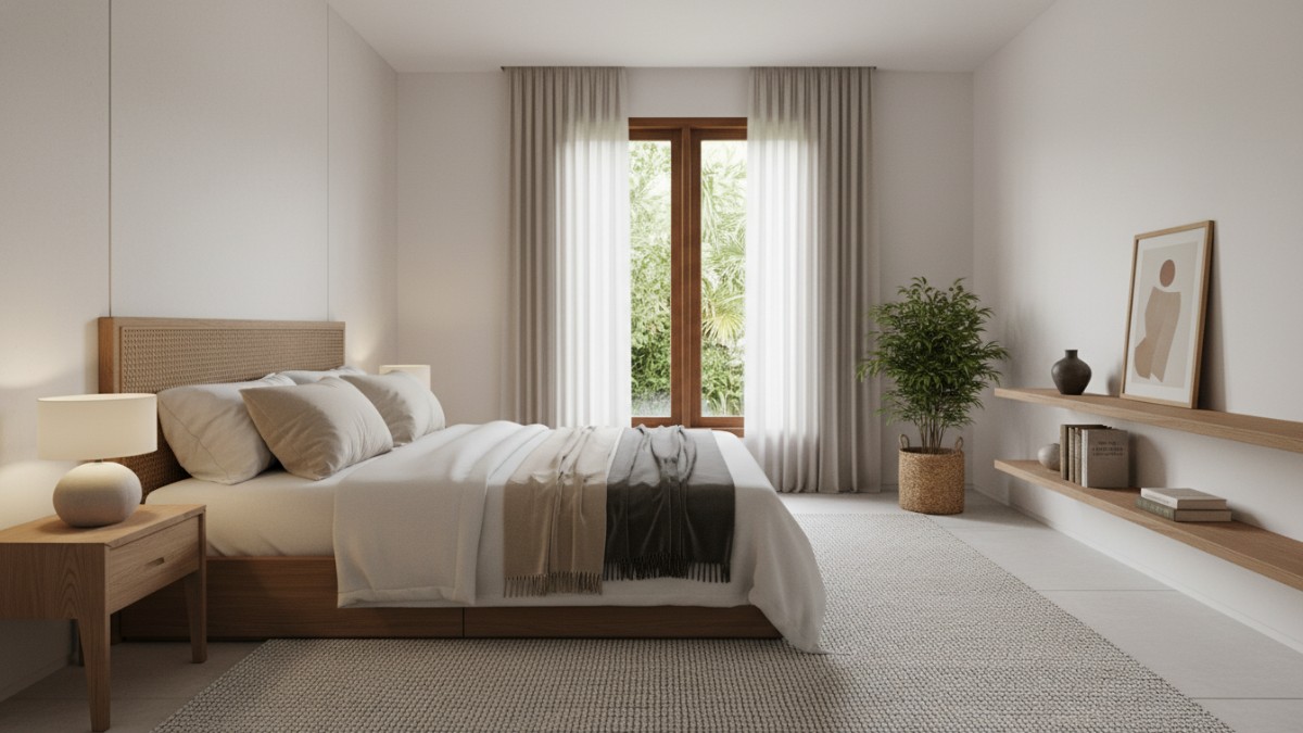 Inspirasi desain kamar pasutri minimalis
