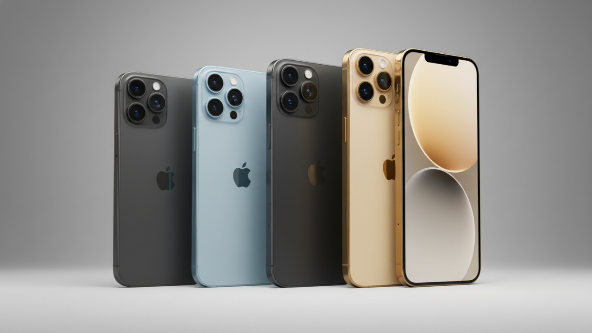 Empat model iPhone 17 berjajar menunjukkan perbedaan seri dari versi paling terjangkau hingga model flagship.