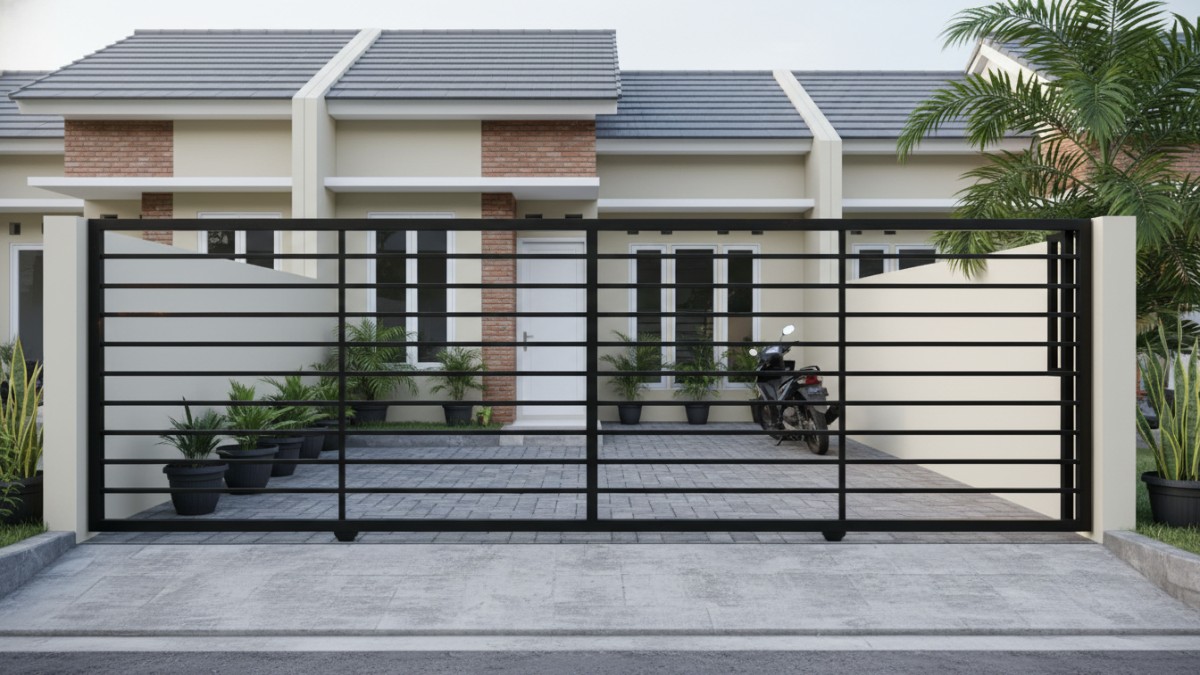 Pagar besi hollow horizontal