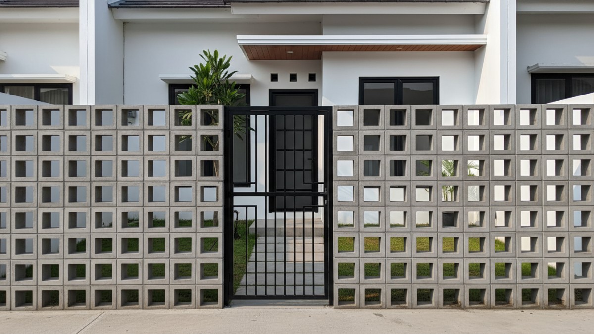 Pagar rostar di rumah subsidi