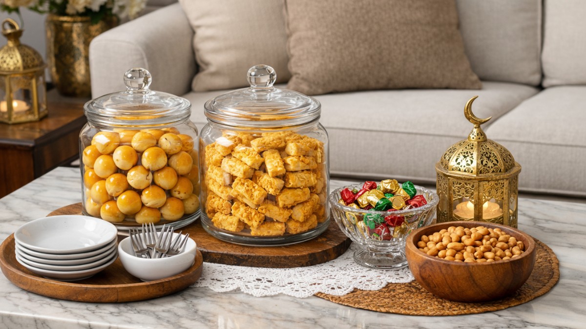 Kue lebaran dikelompokkan berdasarkan jenisnya.